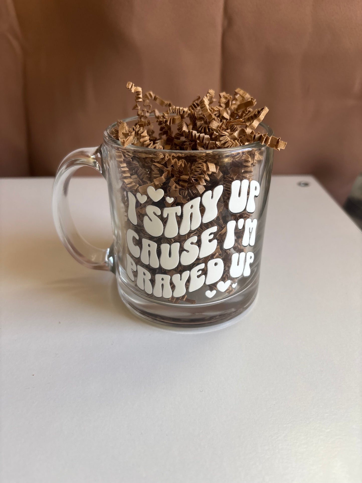 Signature Clear Glass Quote Mugs